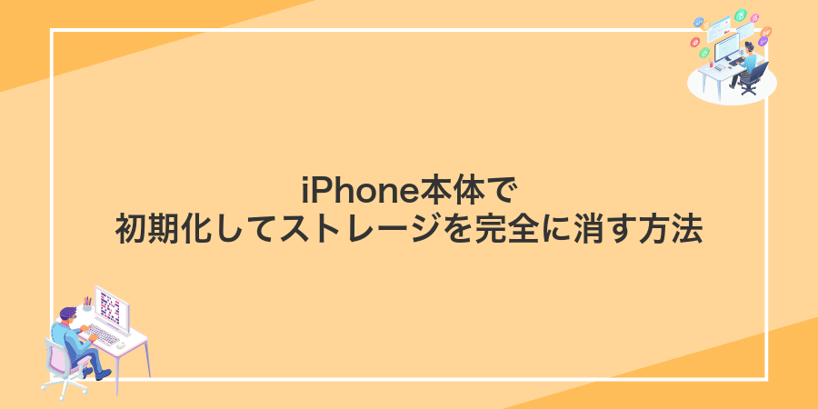 iPhone本体で初期化してストレージを完全に消す方法