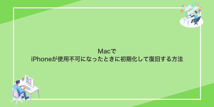 MacでiPhoneが使用不可になったときに初期化して復旧する方法