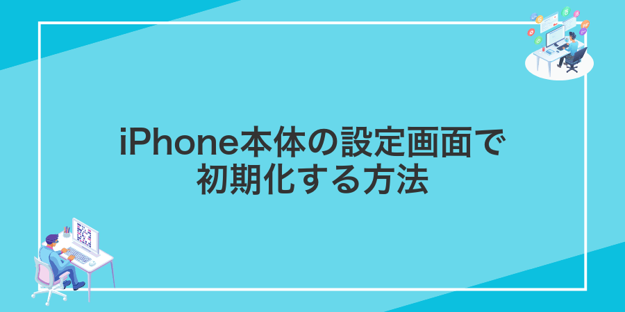 iPhone本体の設定画面で初期化する方法