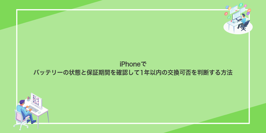 iPhoneでバッテリーの状態と保証期間を確認して1年以内の交換可否を判断する方法