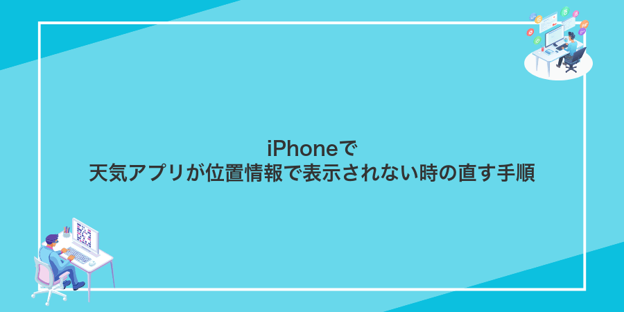 iPhoneで天気アプリが位置情報で表示されない時の直す手順