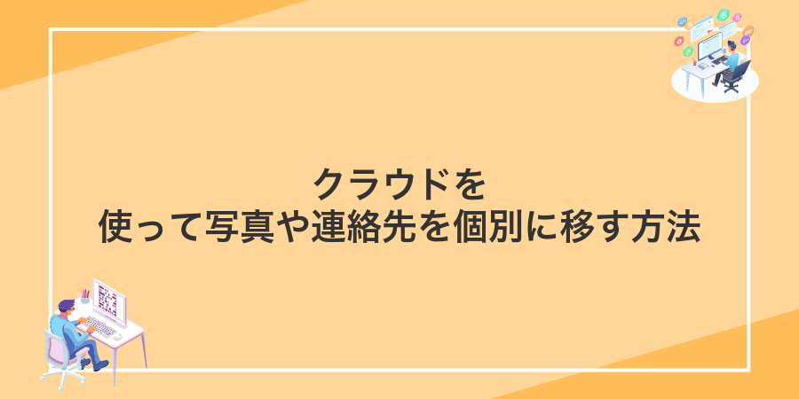 クラウドを使って写真や連絡先を個別に移す方法