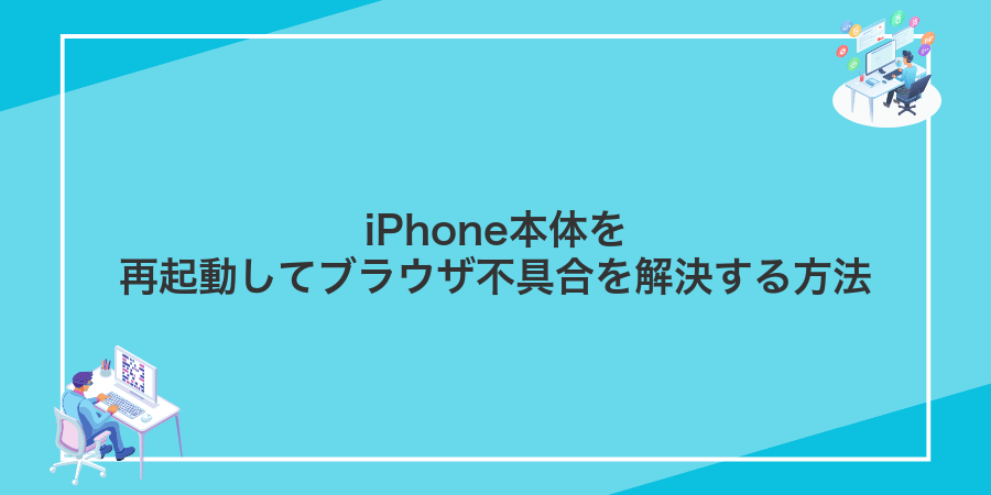 iPhone本体を再起動してブラウザ不具合を解決する方法