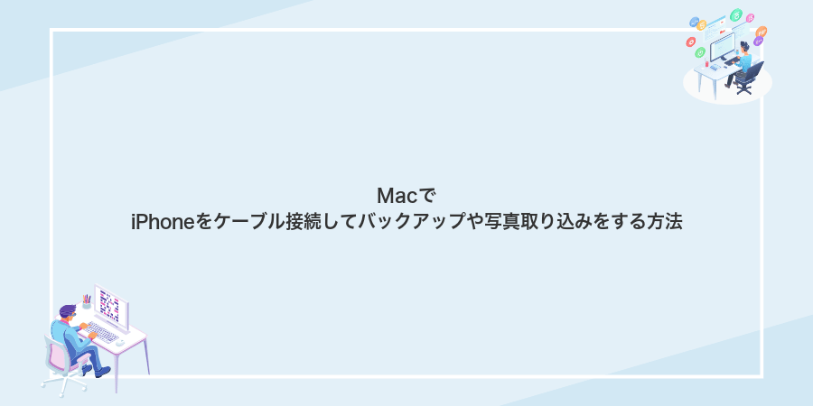 MacでiPhoneをケーブル接続してバックアップや写真取り込みをする方法