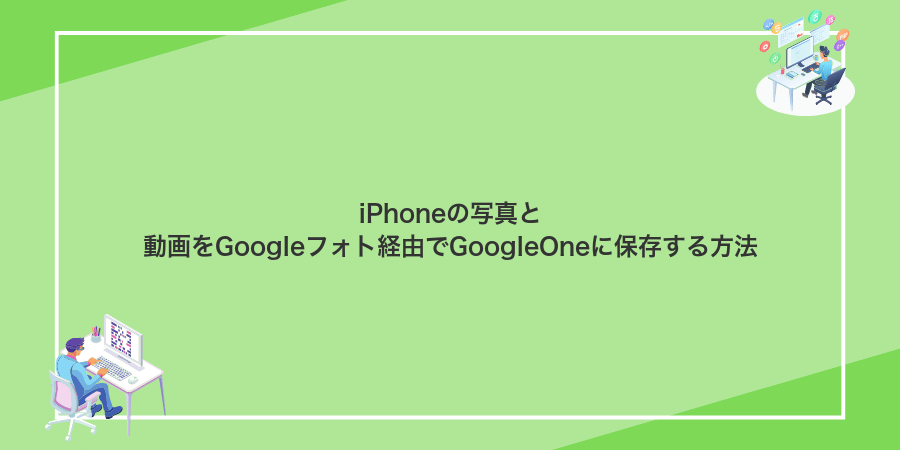 iPhoneの写真と動画をGoogleフォト経由でGoogleOneに保存する方法