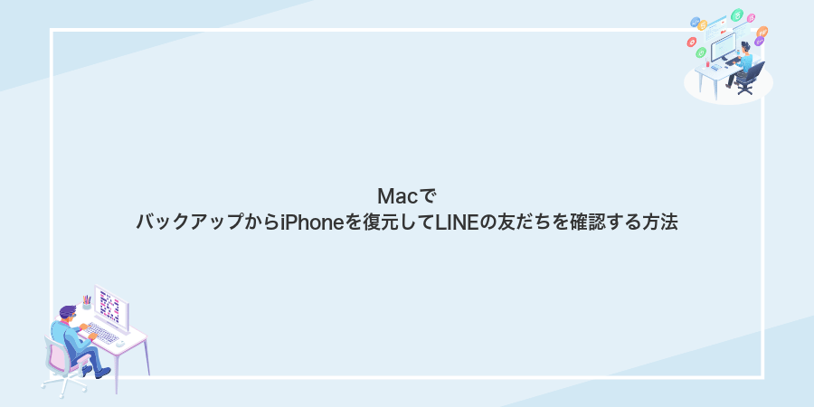 MacでバックアップからiPhoneを復元してLINEの友だちを確認する方法