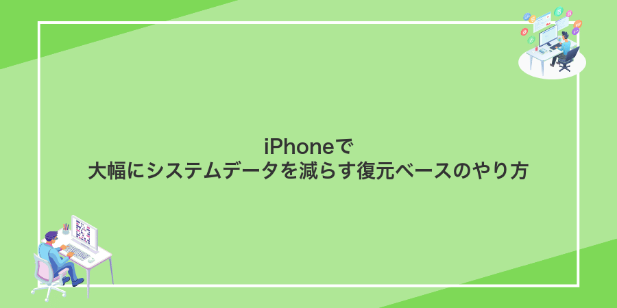 iPhoneで大幅にシステムデータを減らす復元ベースのやり方