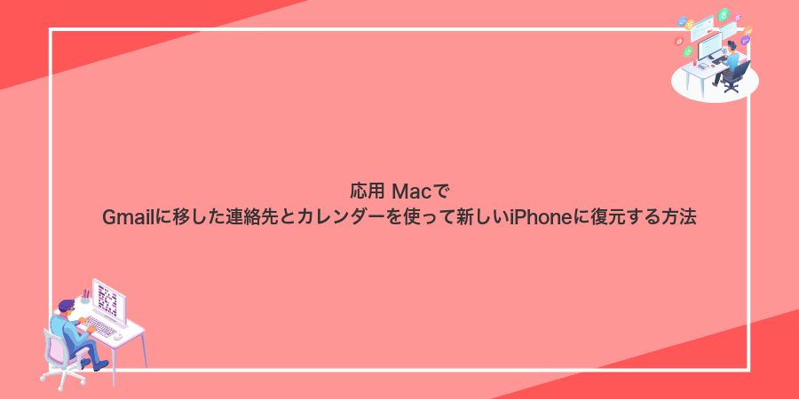 応用 MacでGmailに移した連絡先とカレンダーを使って新しいiPhoneに復元する方法