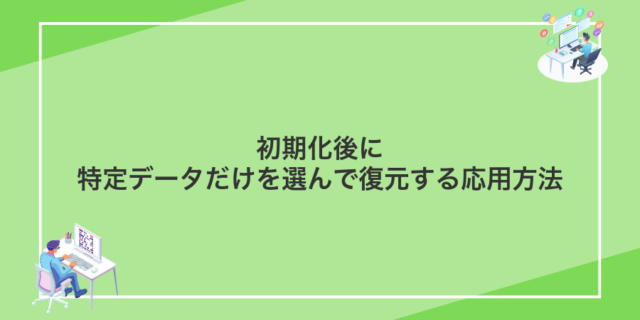 初期化後に特定データだけを選んで復元する応用方法