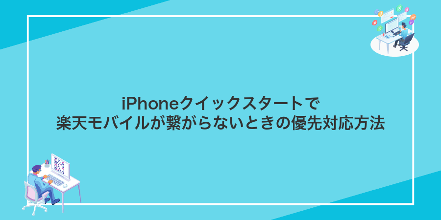 iPhoneクイックスタートで楽天モバイルが繋がらないときの優先対応方法