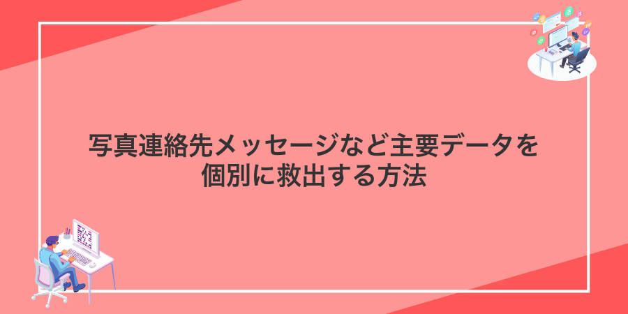 写真連絡先メッセージなど主要データを個別に救出する方法