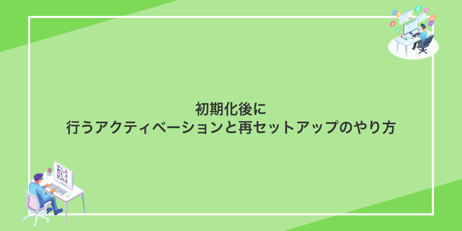 初期化後に行うアクティベーションと再セットアップのやり方