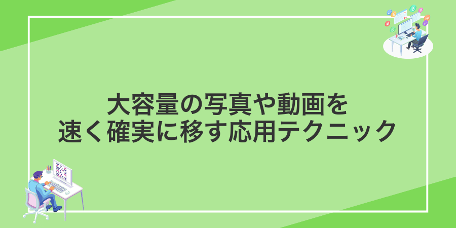 大容量の写真や動画を速く確実に移す応用テクニック