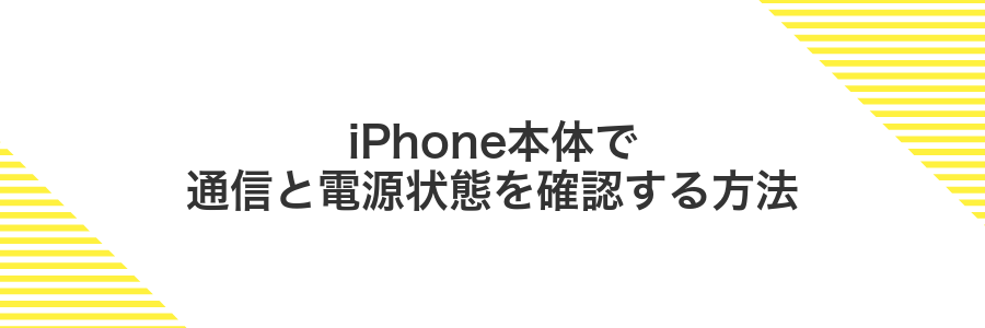 iPhone本体で通信と電源状態を確認する方法