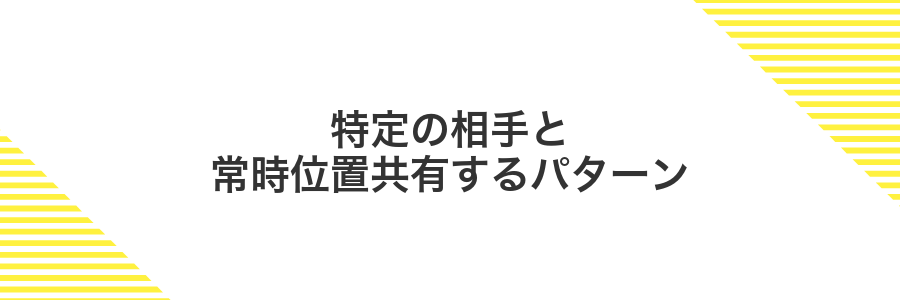 特定の相手と常時位置共有するパターン