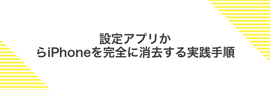 設定アプリからiPhoneを完全に消去する実践手順