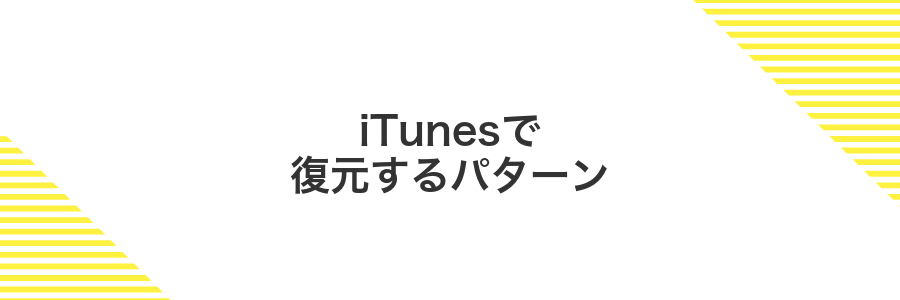iTunesで復元するパターン