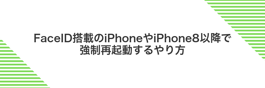 FaceID搭載のiPhoneやiPhone8以降で強制再起動するやり方