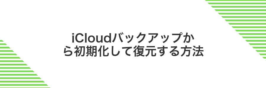 iCloudバックアップから初期化して復元する方法