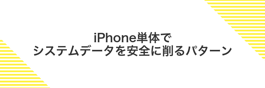 iPhone単体でシステムデータを安全に削るパターン