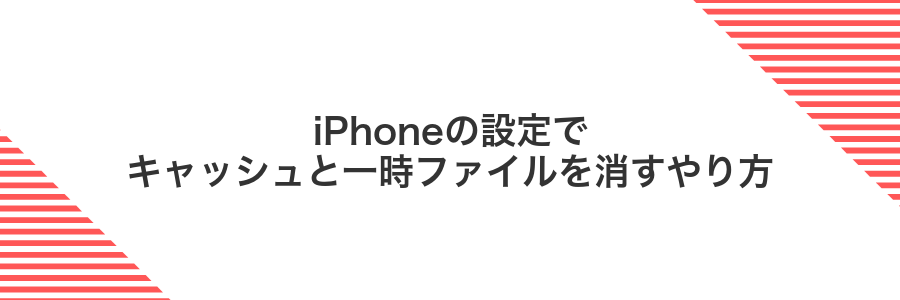 iPhoneの設定でキャッシュと一時ファイルを消すやり方