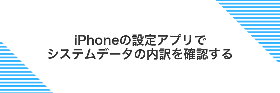 iPhoneの設定アプリでシステムデータの内訳を確認する