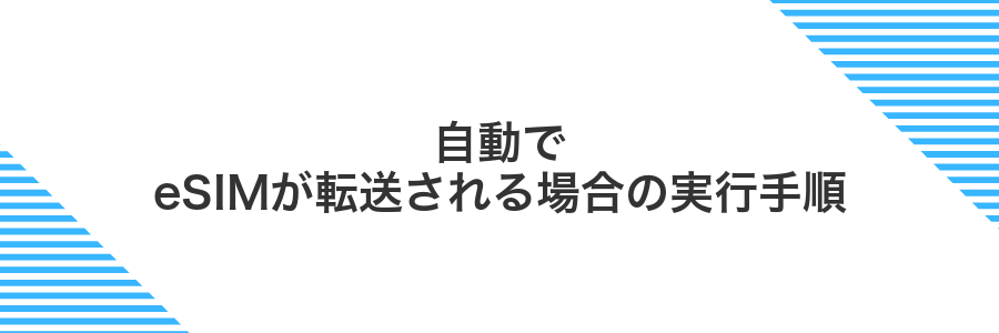自動でeSIMが転送される場合の実行手順
