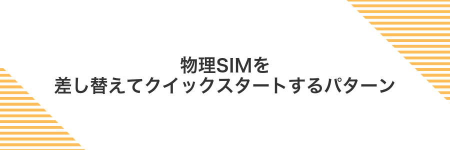 物理SIMを差し替えてクイックスタートするパターン