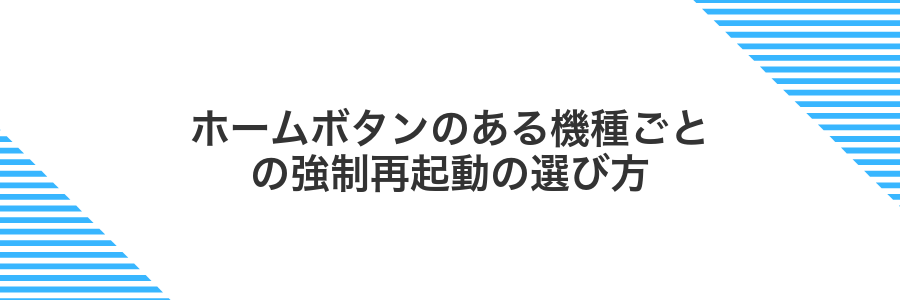 ホームボタンのある機種ごとの強制再起動の選び方