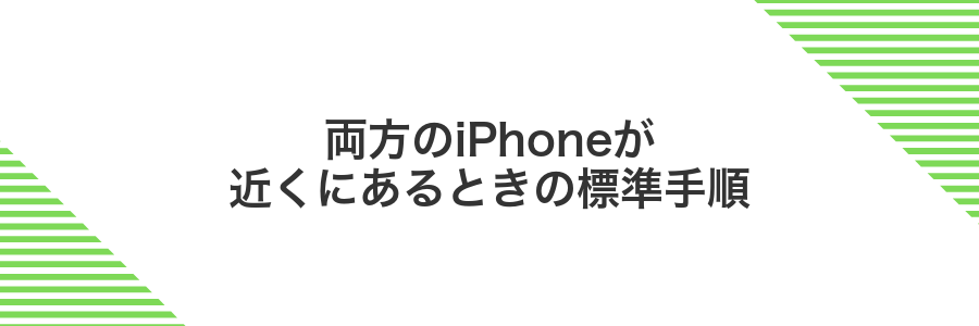 両方のiPhoneが近くにあるときの標準手順
