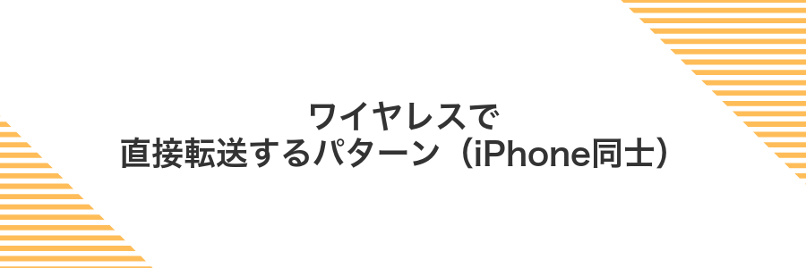 ワイヤレスで直接転送するパターン(iPhone同士)