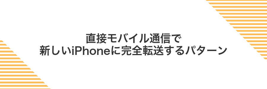 直接モバイル通信で新しいiPhoneに完全転送するパターン