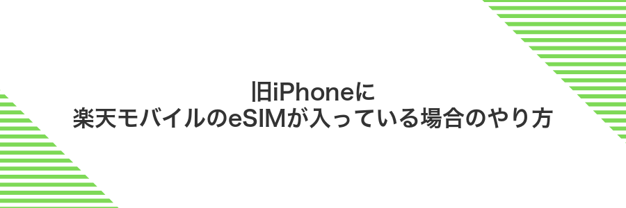 旧iPhoneに楽天モバイルのeSIMが入っている場合のやり方