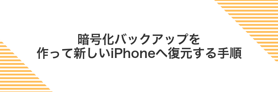 暗号化バックアップを作って新しいiPhoneへ復元する手順