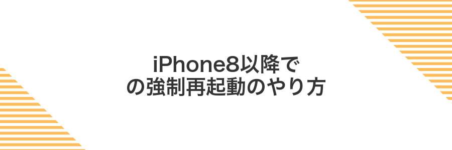 iPhone8以降での強制再起動のやり方