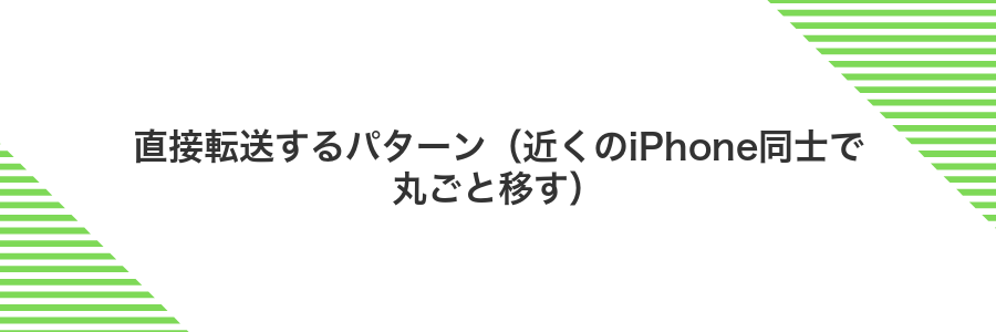 直接転送するパターン（近くのiPhone同士で丸ごと移す）