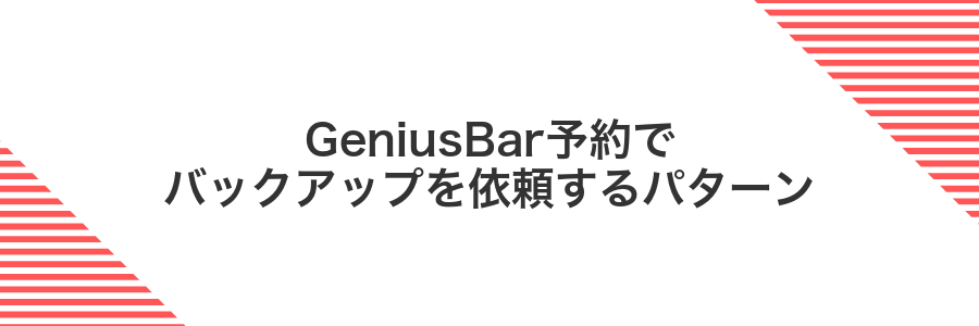 GeniusBar予約でバックアップを依頼するパターン