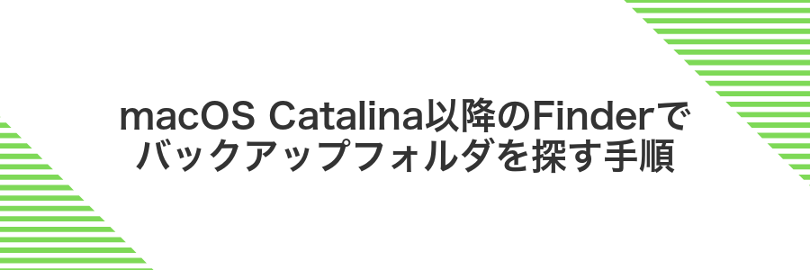 macOS Catalina以降のFinderでバックアップフォルダを探す手順