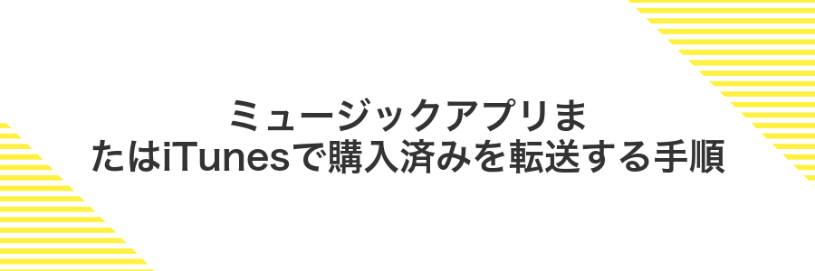 ミュージックアプリまたはiTunesで購入済みを転送する手順