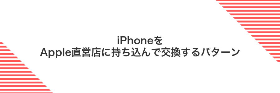 iPhoneをApple直営店に持ち込んで交換するパターン