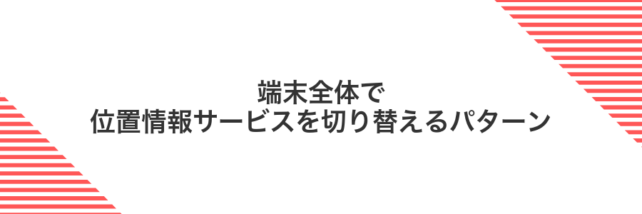 端末全体で位置情報サービスを切り替えるパターン