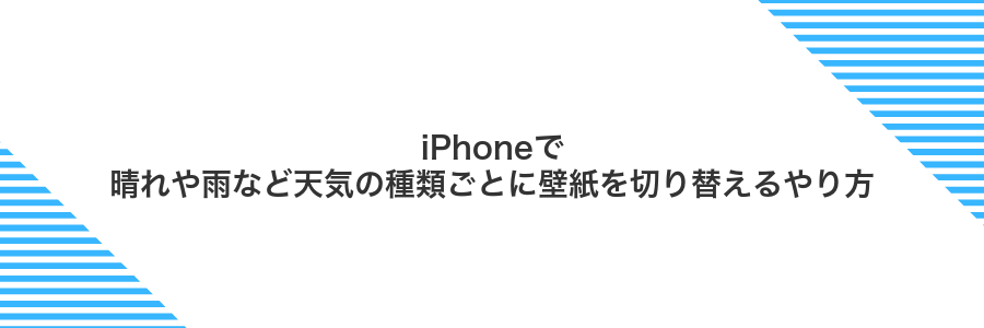 iPhoneで晴れや雨など天気の種類ごとに壁紙を切り替えるやり方