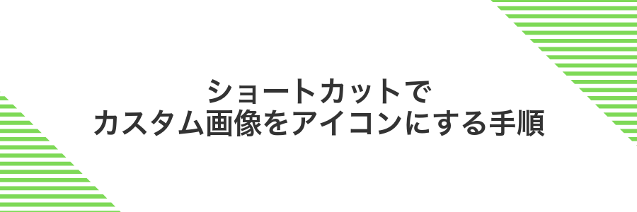 ショートカットでカスタム画像をアイコンにする手順