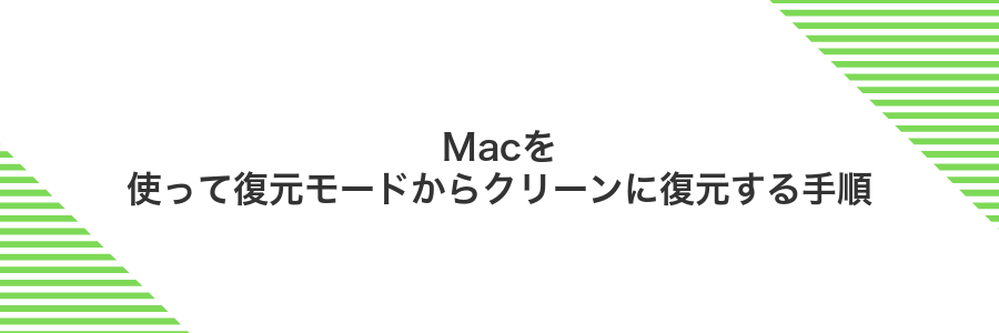 Macを使って復元モードからクリーンに復元する手順