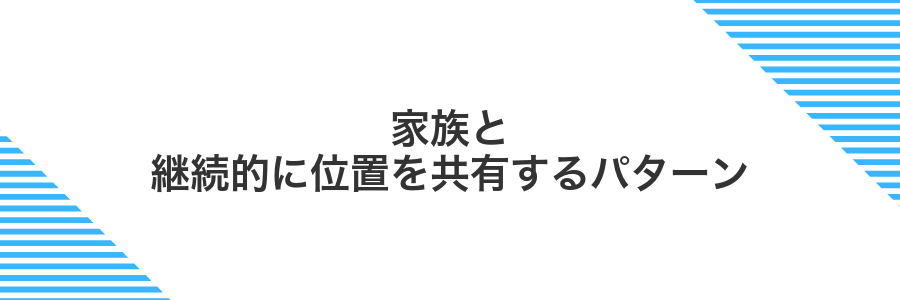 家族と継続的に位置を共有するパターン