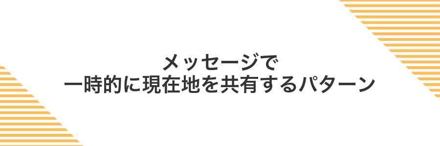メッセージで一時的に現在地を共有するパターン