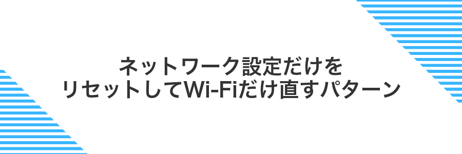 ネットワーク設定だけをリセットしてWi‑Fiだけ直すパターン