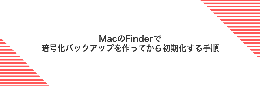 MacのFinderで暗号化バックアップを作ってから初期化する手順