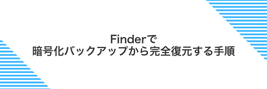 Finderで暗号化バックアップから完全復元する手順