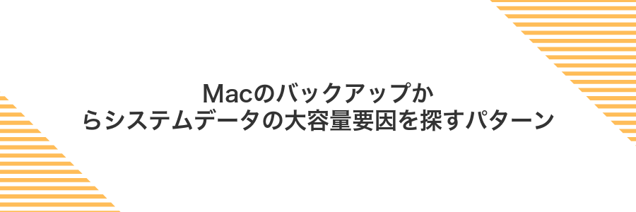 Macのバックアップからシステムデータの大容量要因を探すパターン